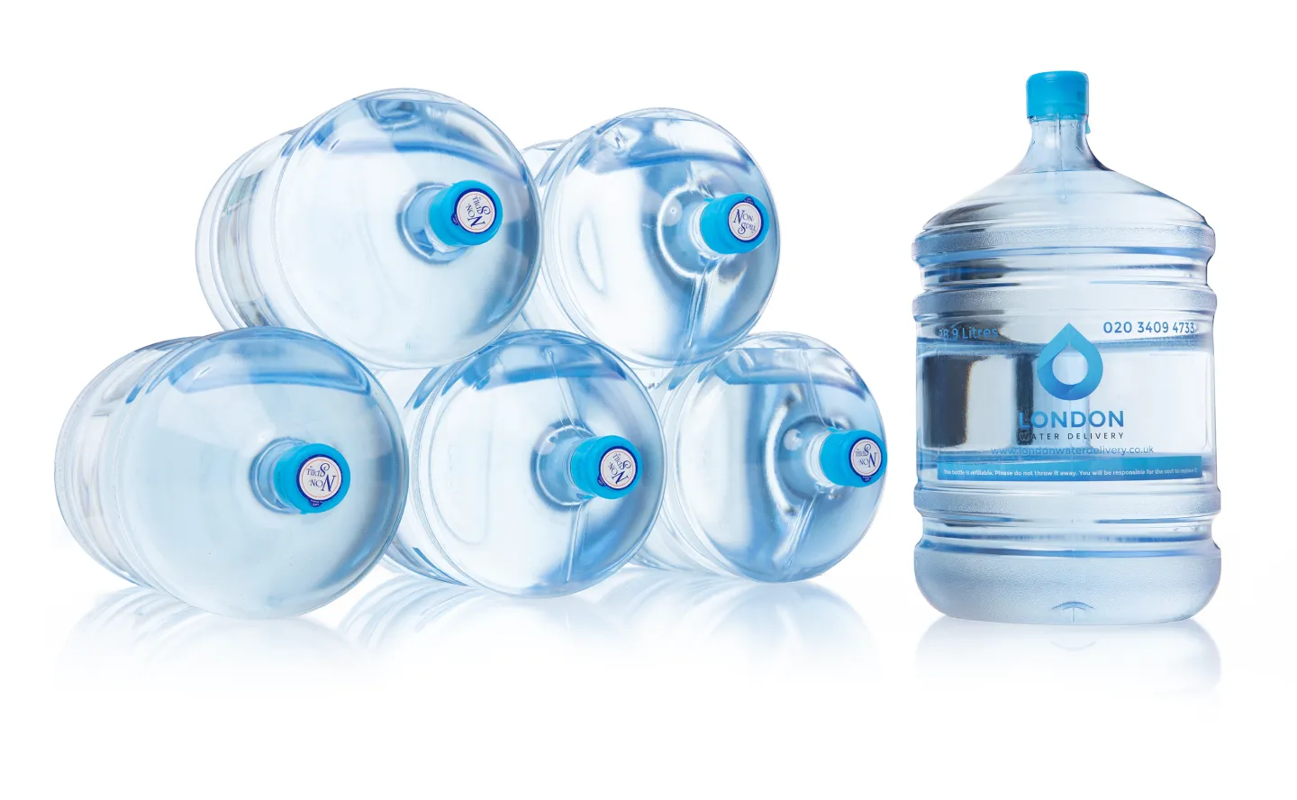London Water Delivery bottles